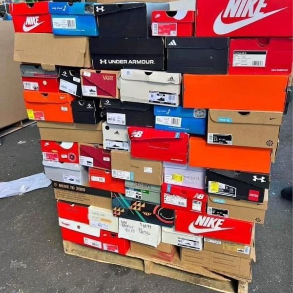 Pallet of sneakers